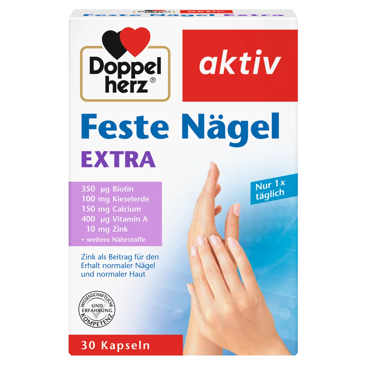 Abbildung der Produktverpackung Doppelherz aktiv Feste Nägel EXTRA Frontansicht